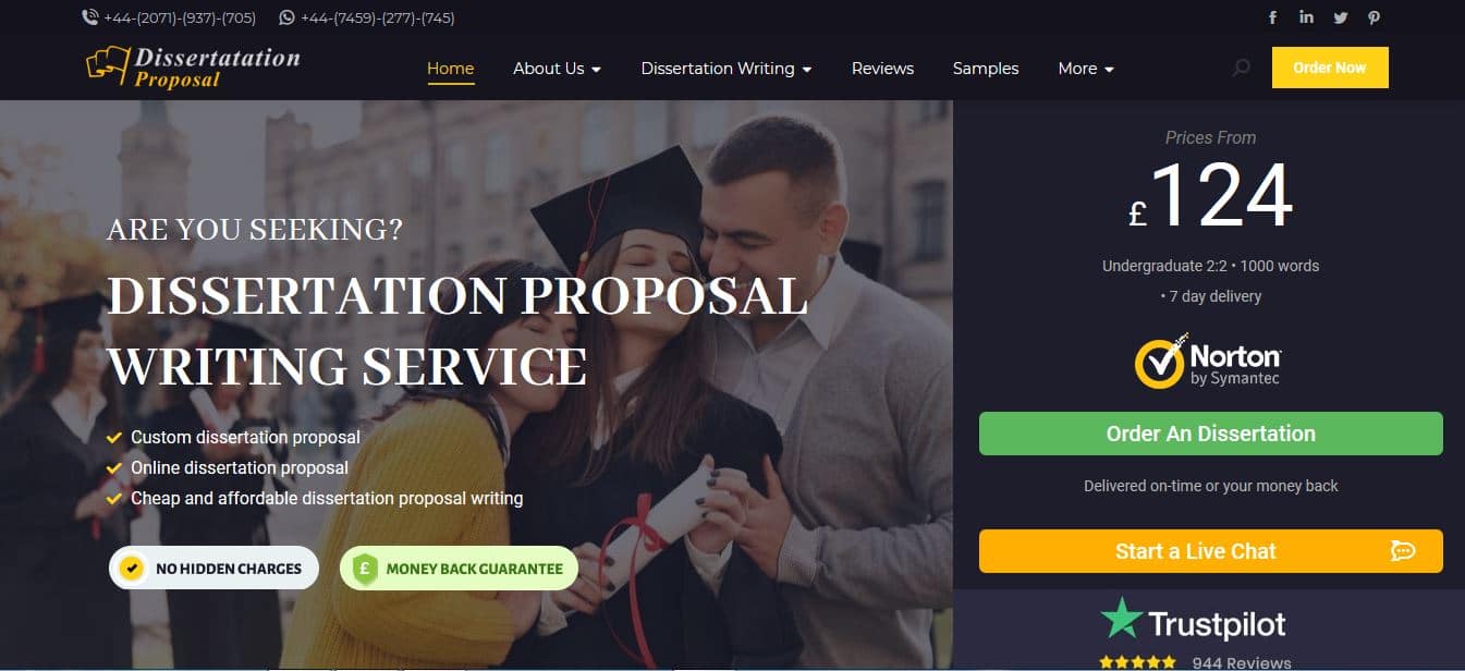 PhD Dissertation Proposal Help & Writing Services in UK