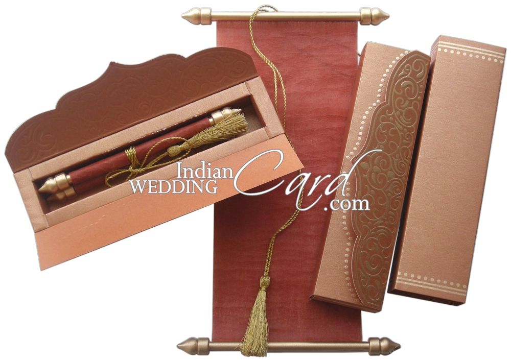 Elegant Theme Wedding Cards And Regal Scroll Invites For Your Big Day | Indian Wedding Card's Blog