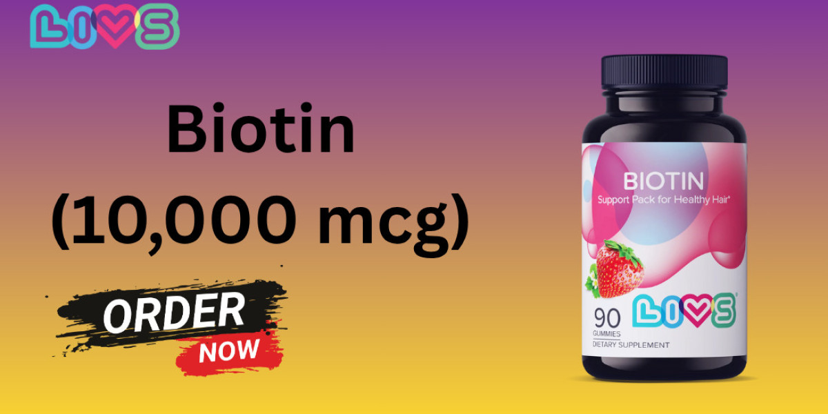 Biotin Gummies 10000 mcg: Maximum Strength Hair, Skin & Nail Support by LIVS Gummies