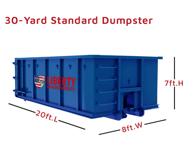 30 Yard Dumpster Rental | Liberty Hauling Services
